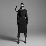 Vestido Midi Murciélago