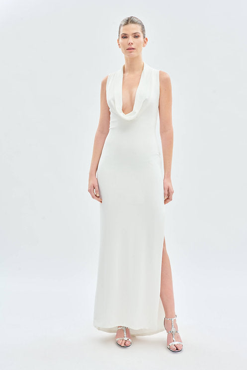 Vestido Fiesta Escote Drapeado