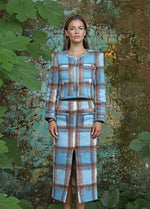 Falda Abertura Delantera Cuadros