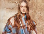 Abrigo Cuadros Kimono Bolsillo